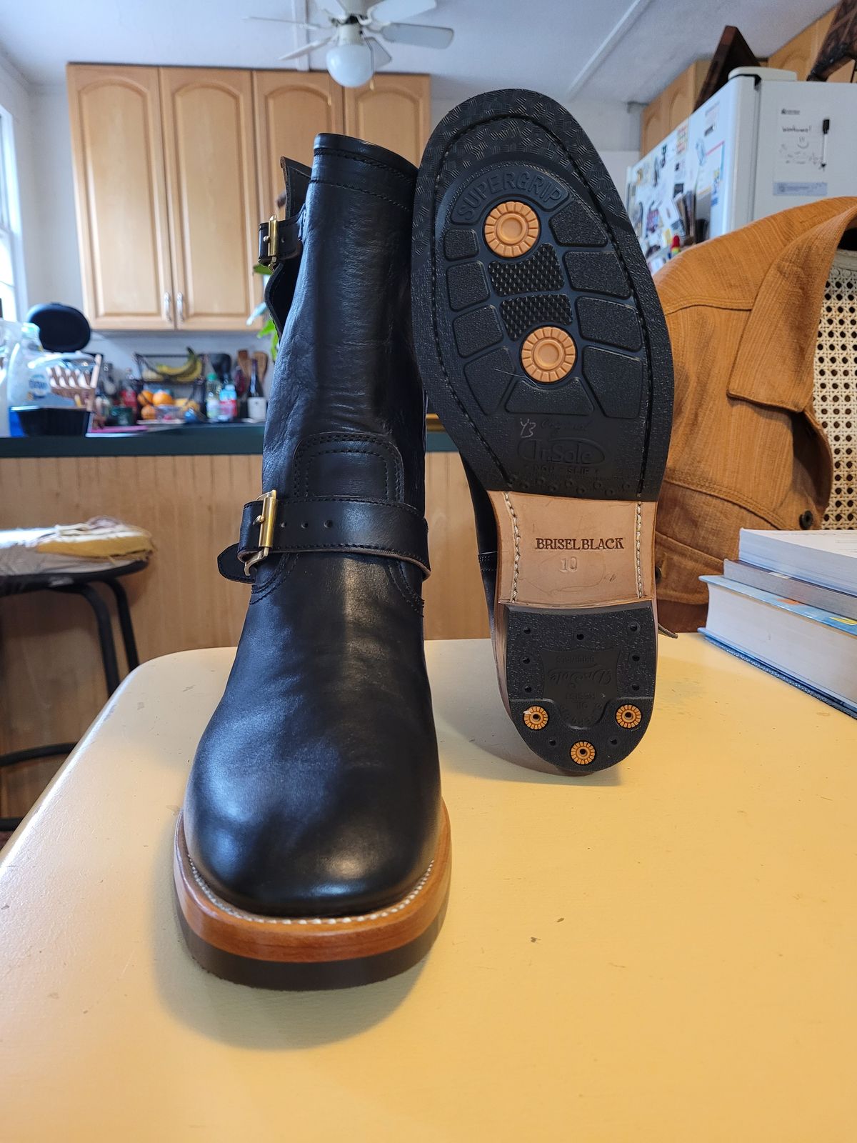 Photo by markieballa on February 23, 2025 of the Briselblack The Keeper 'Type 2' Engineer Boot in Shinki Black Teacore Horsehide.