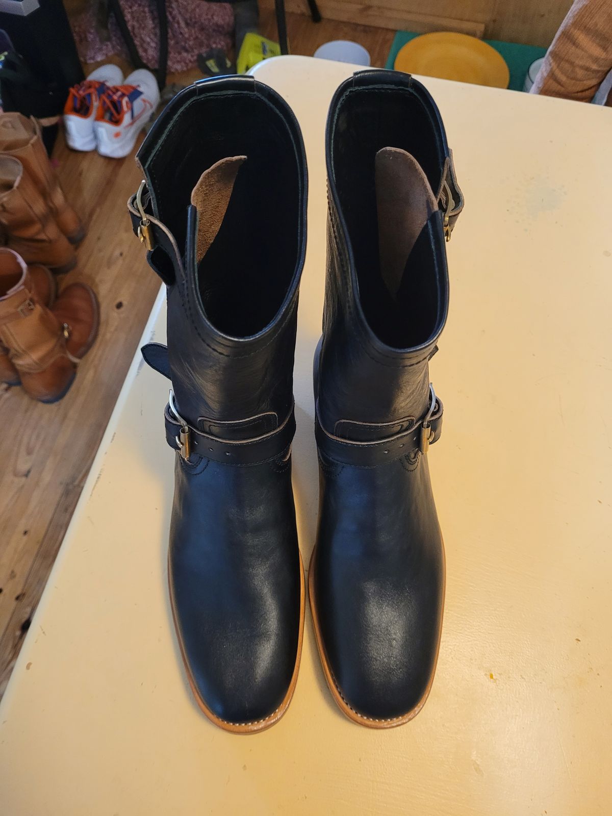Photo by markieballa on February 23, 2025 of the Briselblack The Keeper 'Type 2' Engineer Boot in Shinki Black Teacore Horsehide.