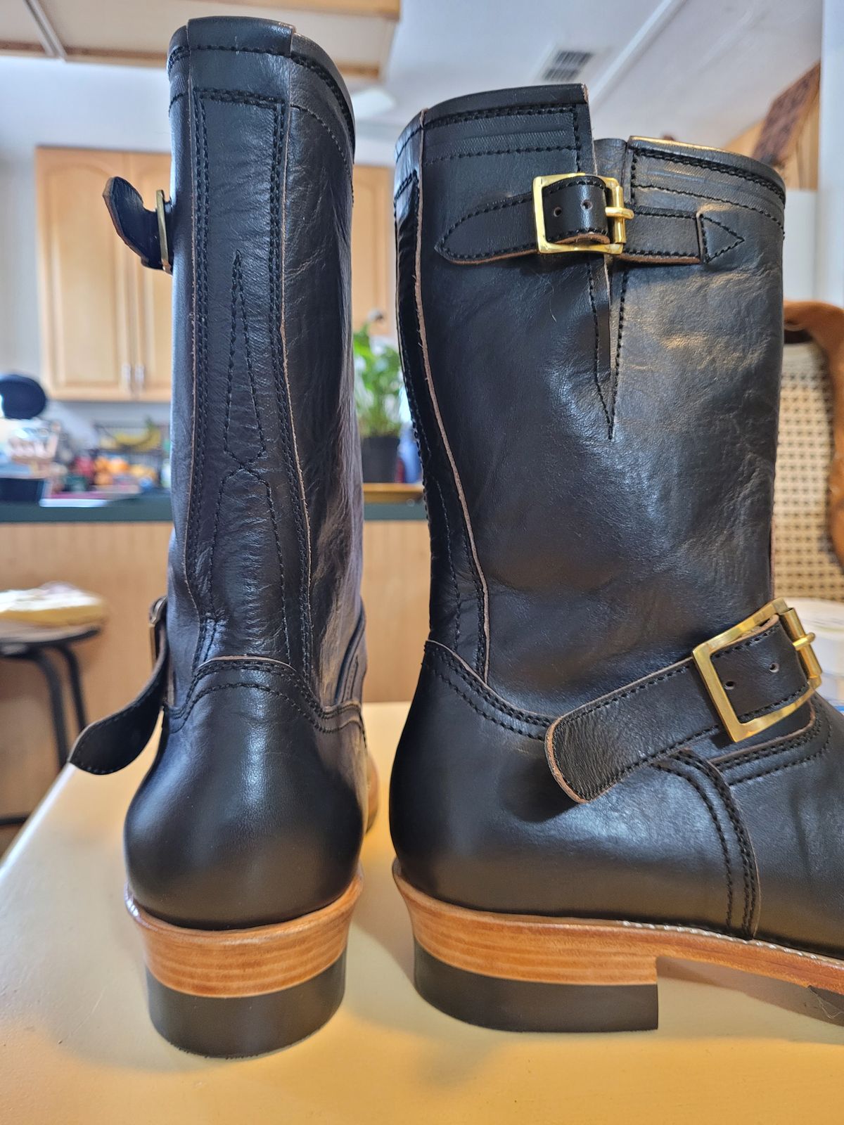 Photo by markieballa on February 23, 2025 of the Briselblack The Keeper 'Type 2' Engineer Boot in Shinki Black Teacore Horsehide.