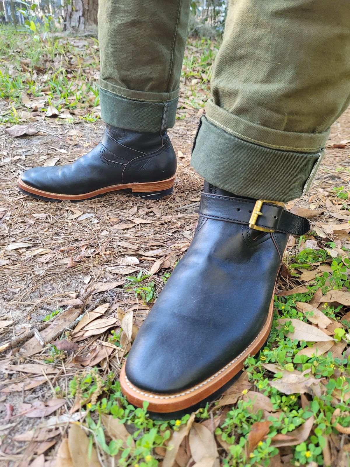 Photo by markieballa on March 18, 2025 of the Briselblack The Keeper 'Type 2' Engineer Boot in Shinki Black Teacore Horsehide.