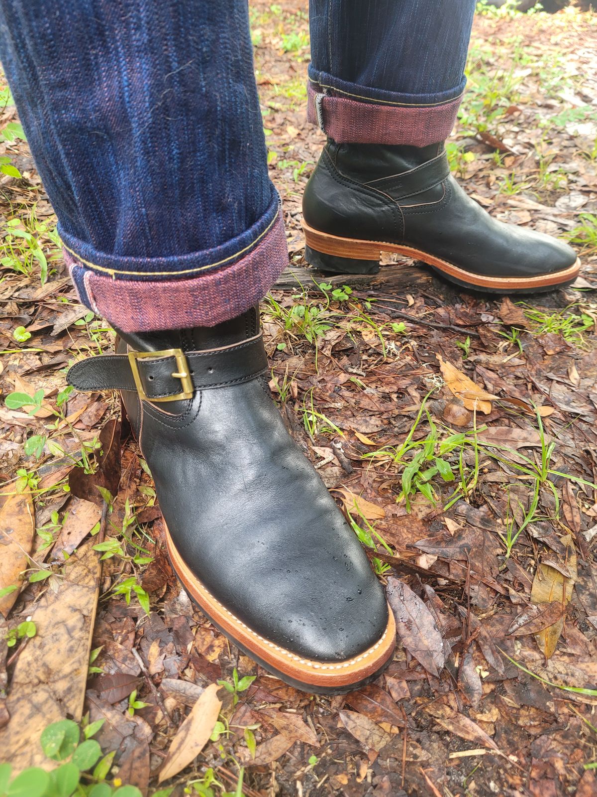 Photo by markieballa on May 31, 2025 of the Briselblack The Keeper 'Type 2' Engineer Boot in Shinki Black Teacore Horsehide.