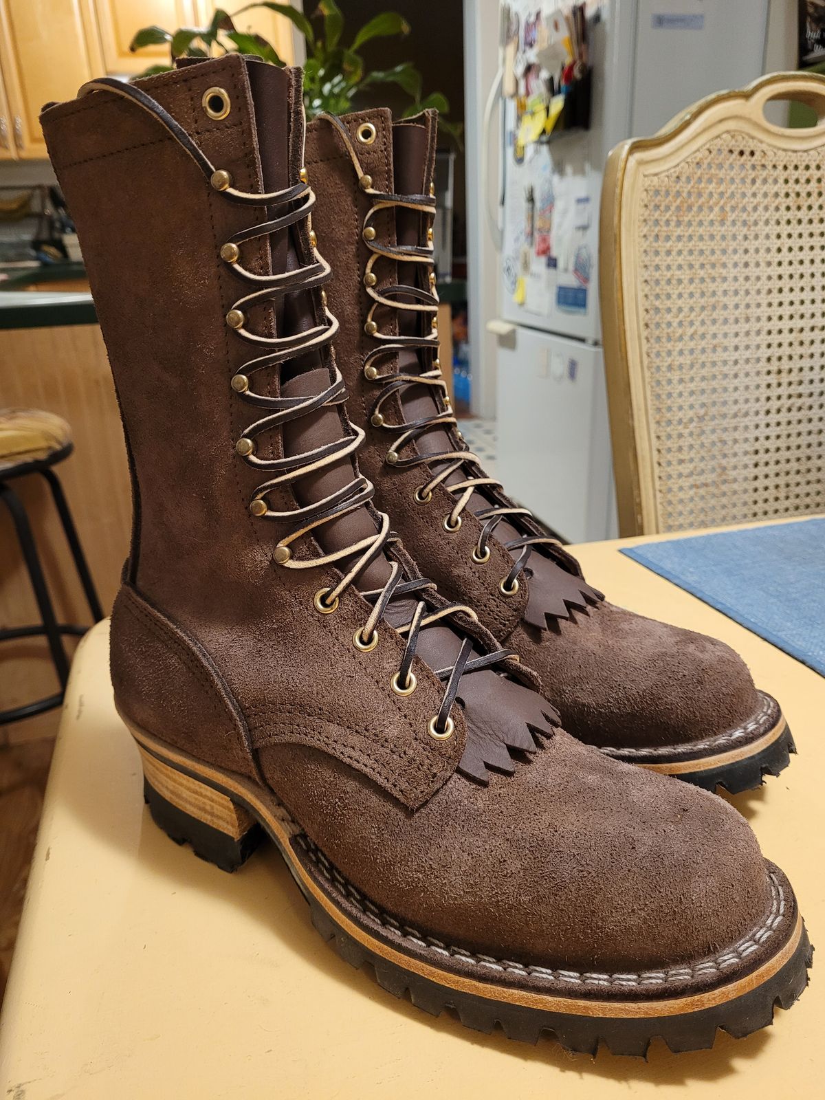 Photo by markieballa on October 13, 2023 of the Nicks BuilderPro in Seidel MaxSupport Walnut Roughout.