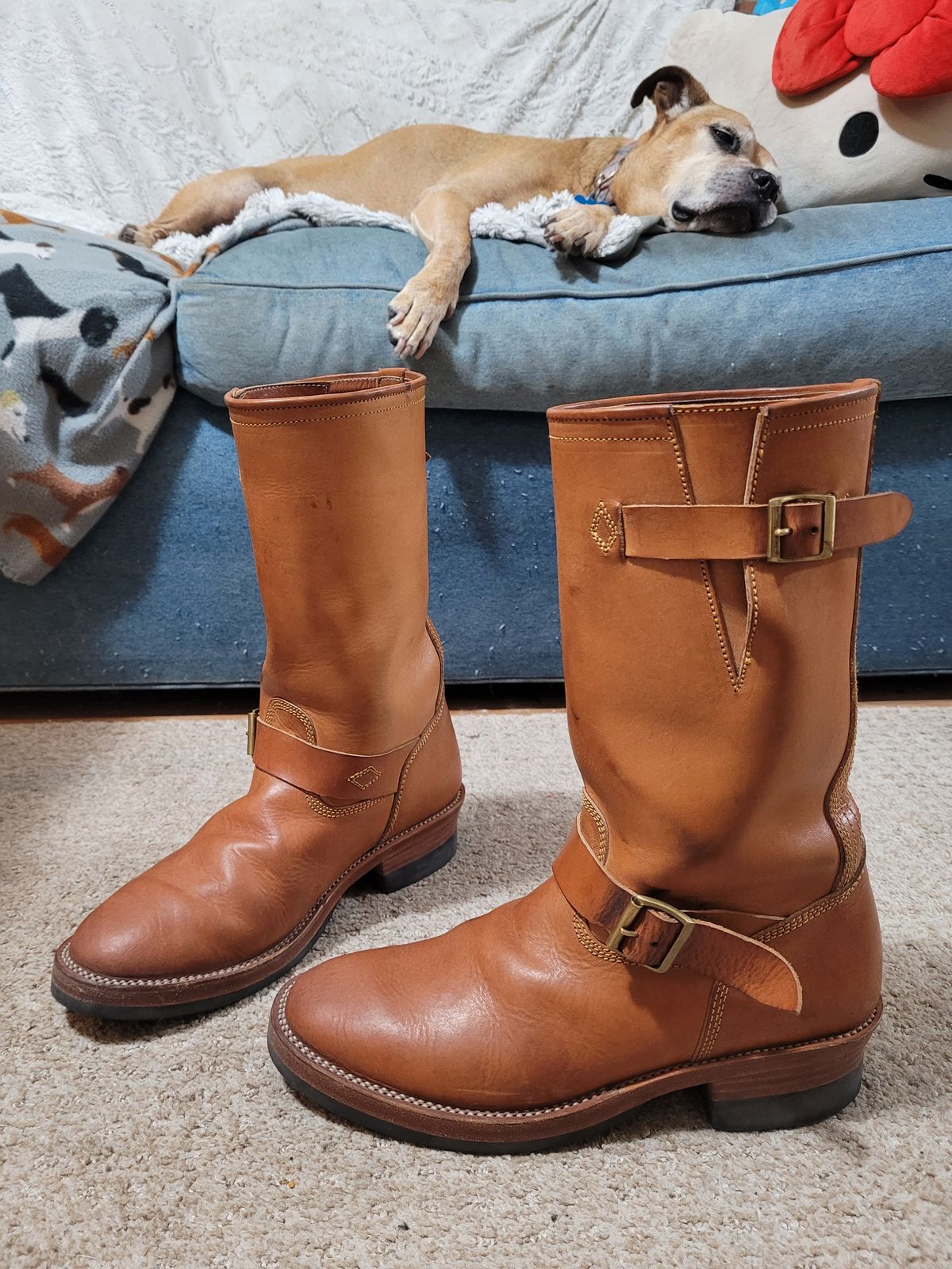 Photo by markieballa on June 11, 2025 of the Fortis Boots Engineer Boot Sample in Badalassi Carlo Cognac Minerva.