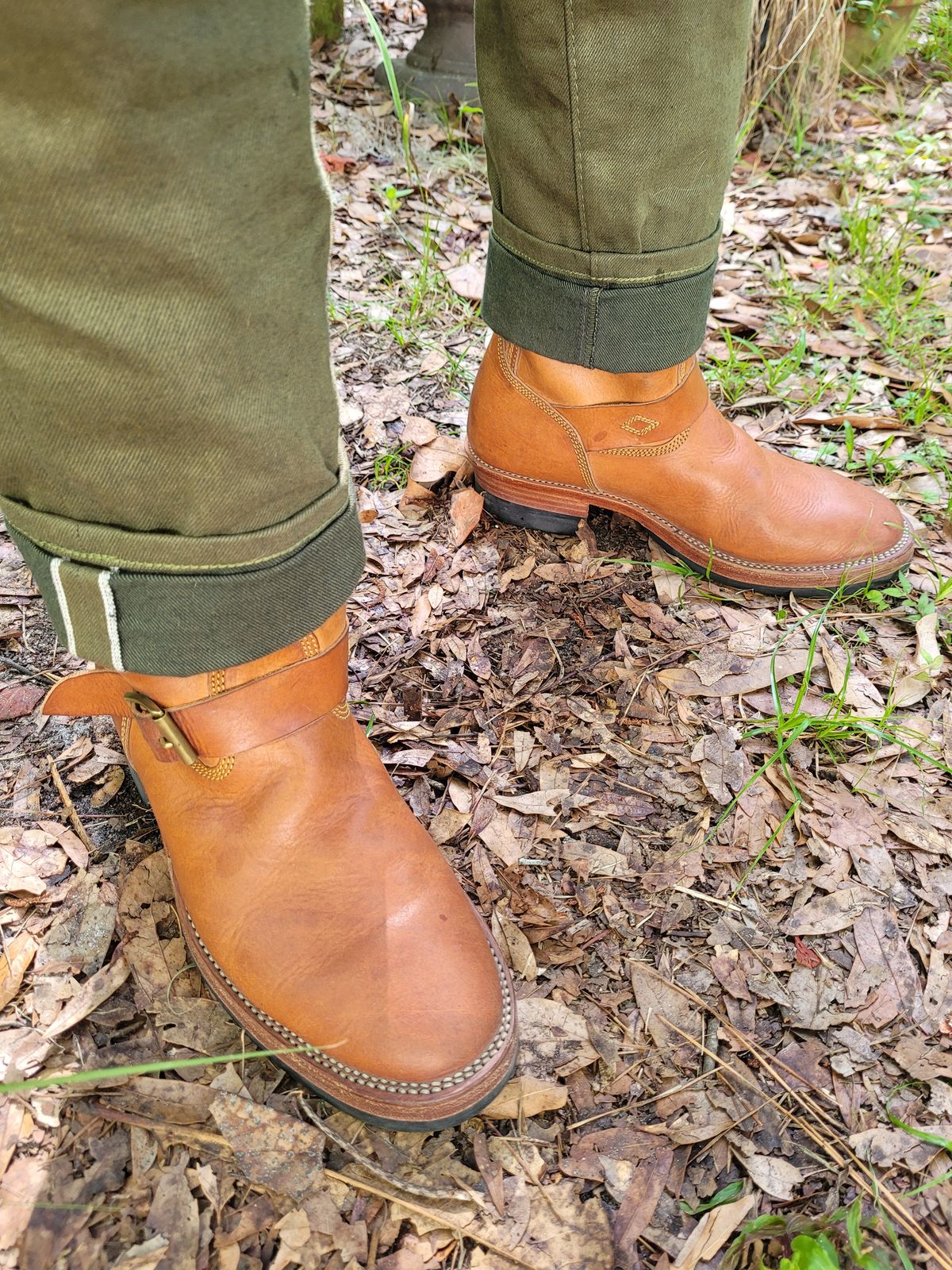 Photo by markieballa on June 11, 2025 of the Fortis Boots Engineer Boot Sample in Badalassi Carlo Cognac Minerva.