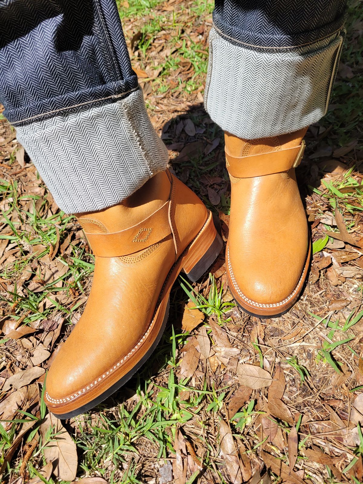 Photo by markieballa on March 28, 2024 of the Fortis Boots Engineer Boot Sample in Badalassi Carlo Cognac Minerva.