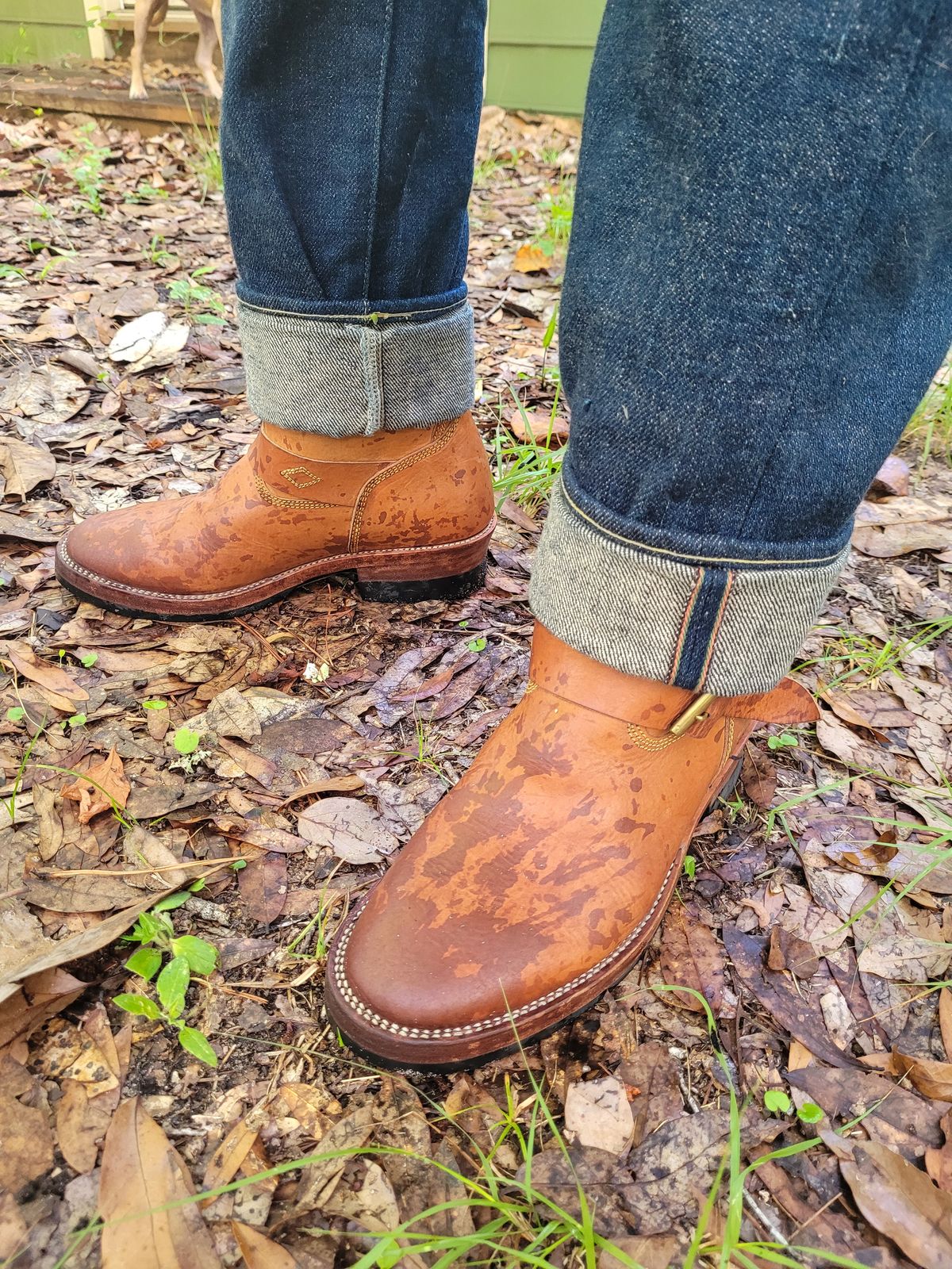 Photo by markieballa on July 10, 2025 of the Fortis Boots Engineer Boot Sample in Badalassi Carlo Cognac Minerva.