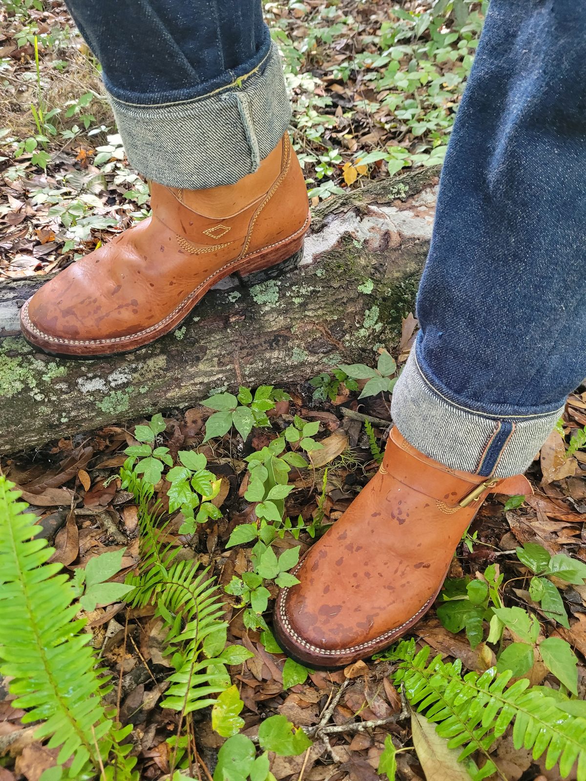 Photo by markieballa on July 10, 2025 of the Fortis Boots Engineer Boot Sample in Badalassi Carlo Cognac Minerva.