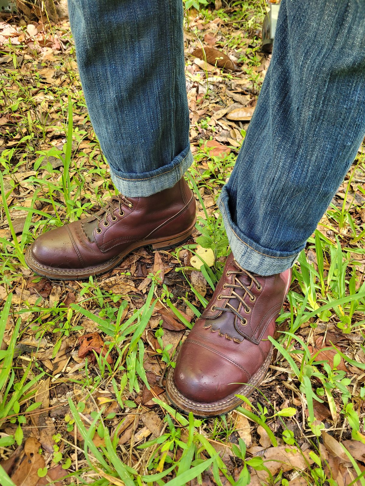 Photo by markieballa on June 20, 2025 of the White's Custom Model in Horween Color 8 Chromexcel.