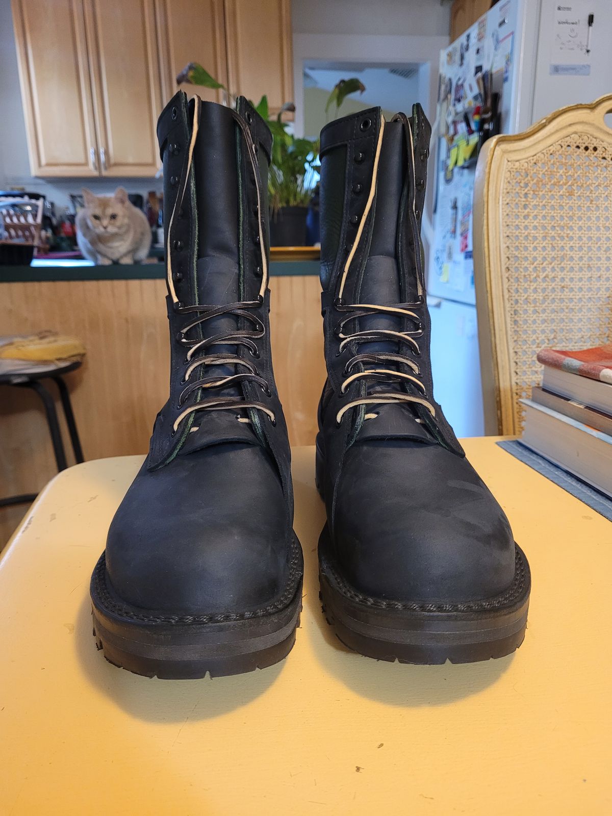 Photo by markieballa on March 5, 2025 of the Nicks x Rose Anvil ND4 in Seidel WeatherShield Black & Seidel Supersoft Green.