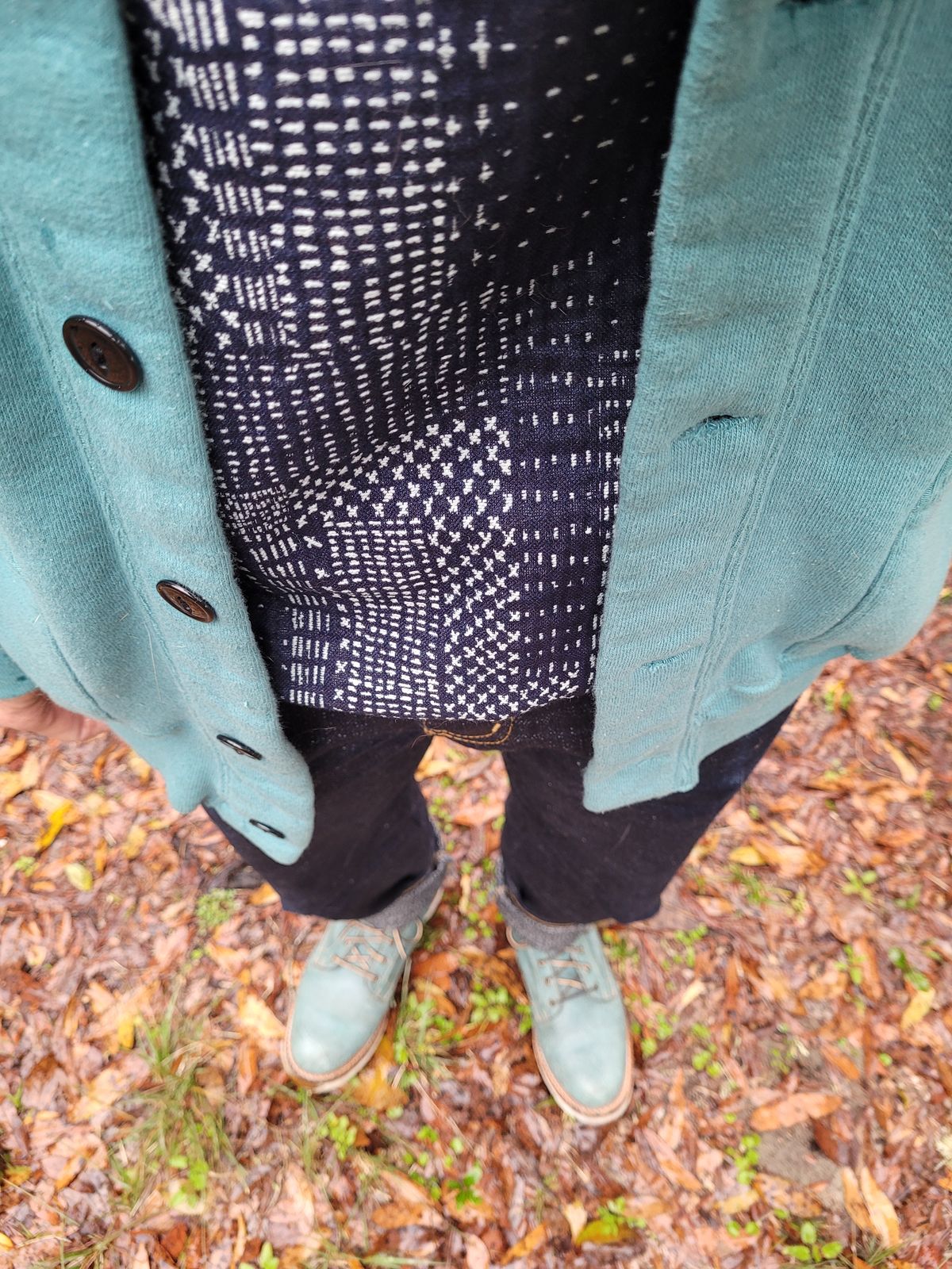 Photo by markieballa on February 24, 2025 of the Truman Plain Toe Boot in C.F. Stead Aqua Rambler.