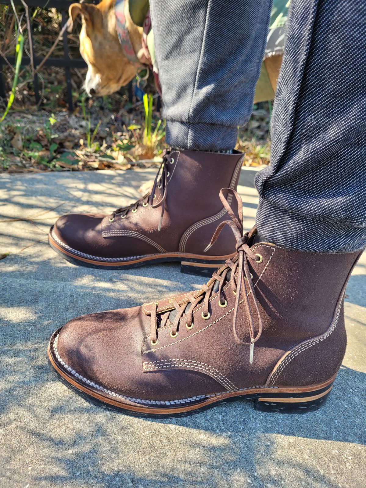 Photo by markieballa on November 22, 2024 of the Oldspeed Boondockers in Wickett & Craig Dark Brown English Bridle.