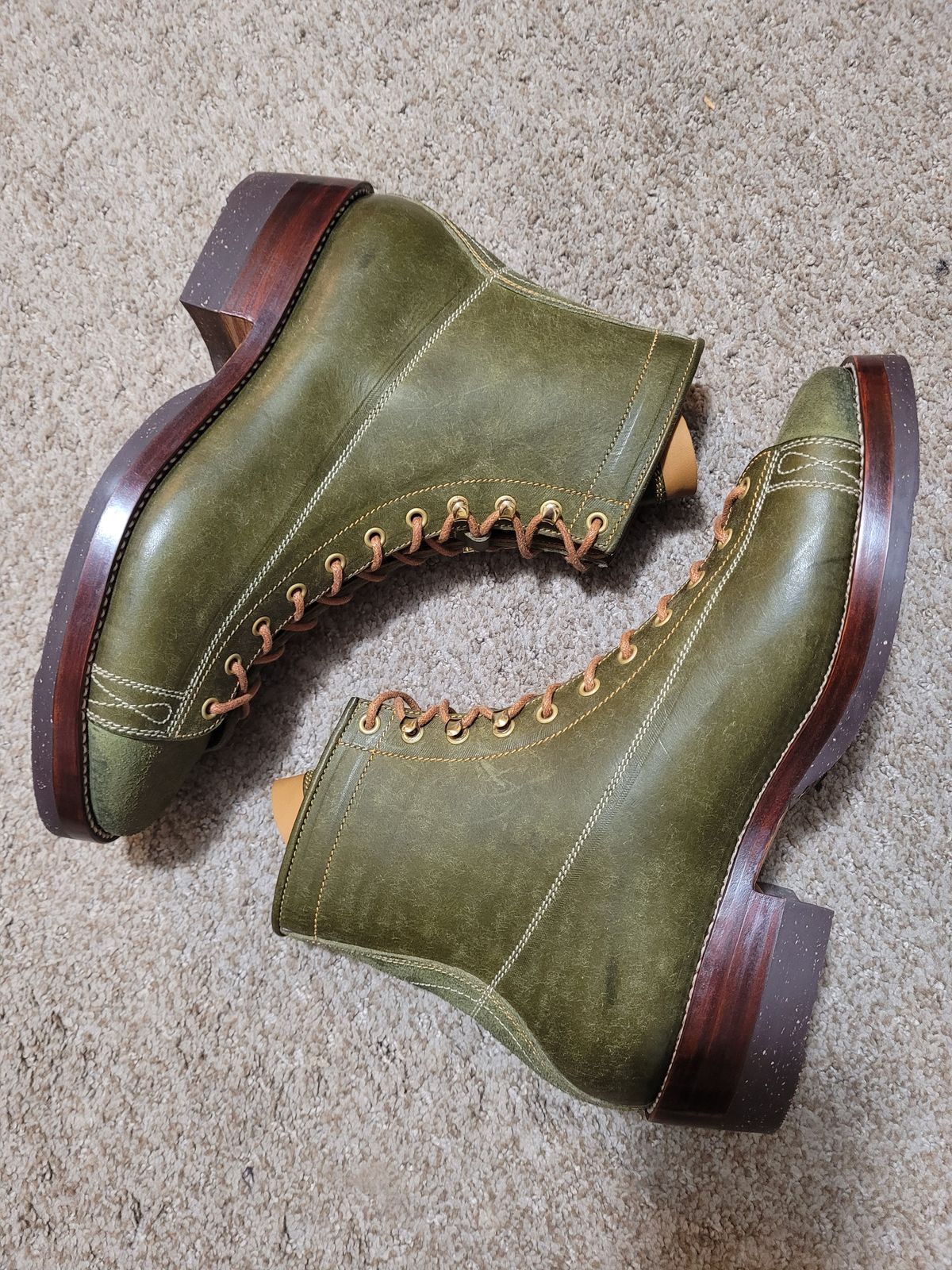 Photo by markieballa on May 10, 2025 of the Fortis Boots Wukong in Badalassi Carlo Oliva Pueblo & Badalassi Carlo Oliva Pueblo Roughout.