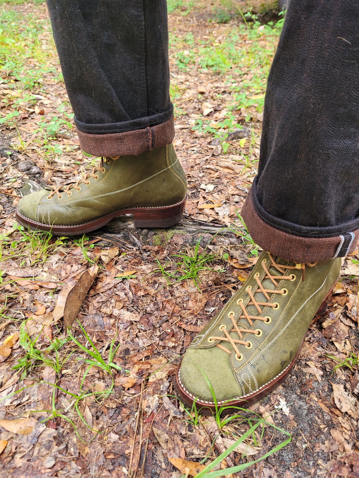 Photo by markieballa on June 30, 2025 of the Fortis Boots Wukong in Badalassi Carlo Oliva Pueblo & Badalassi Carlo Oliva Pueblo Roughout.