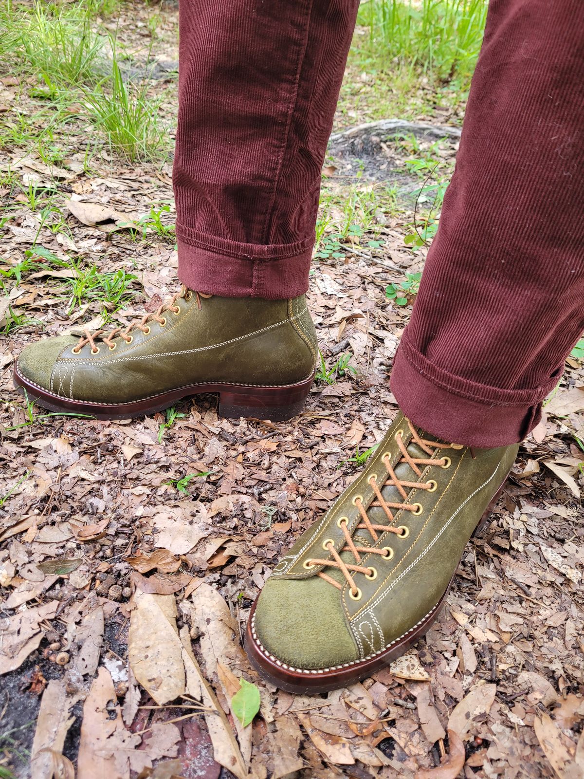 Photo by markieballa on July 21, 2025 of the Fortis Boots Wukong in Badalassi Carlo Oliva Pueblo & Badalassi Carlo Oliva Pueblo Roughout.