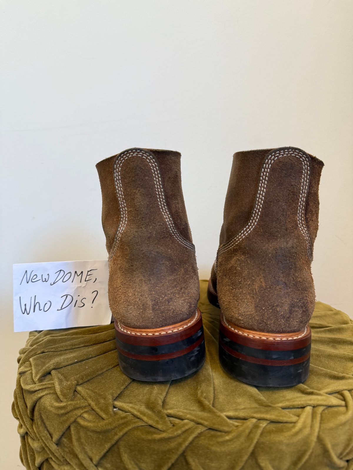Photo by ruff.de.nimes on October 2, 2025 of the John Lofgren M-43 Service Shoes in Horween Leather CXL Natural Roughout.