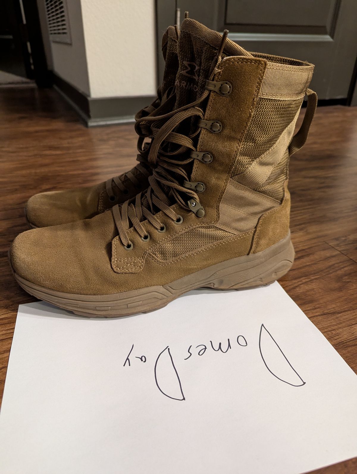 Photo by selledge07 on December 4, 2024 of the Garmont T8 NFS 670 Regular in Roughout Leather Coyote Brown.