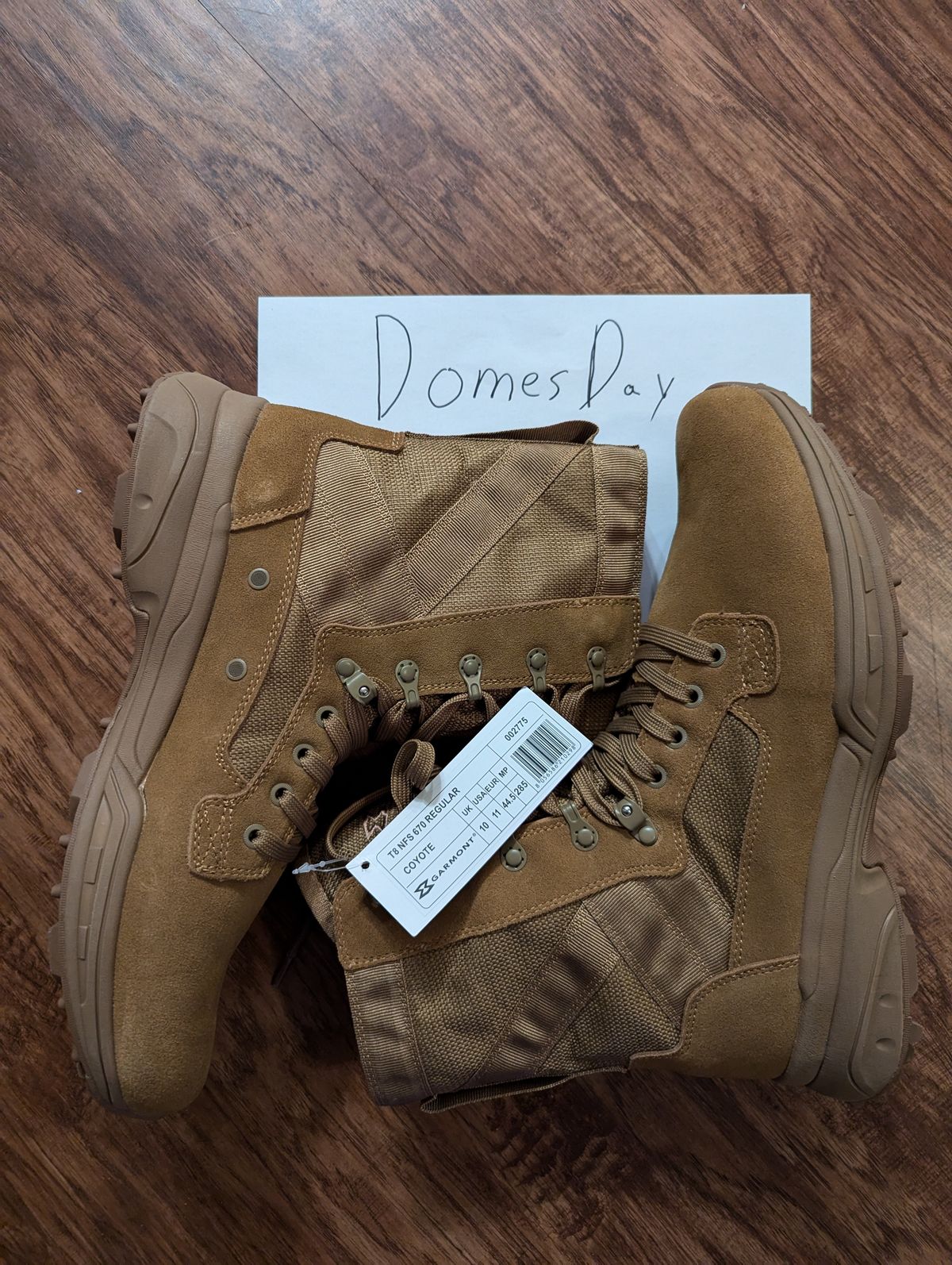 Photo by selledge07 on October 1, 2024 of the Garmont T8 NFS 670 Regular in Roughout Leather Coyote Brown.