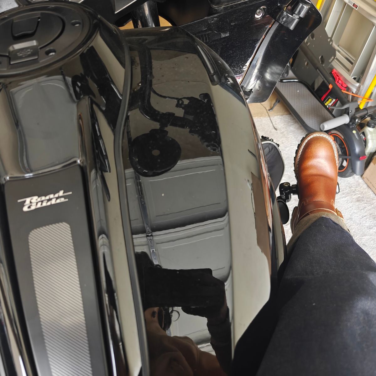 Photo by Angiogenesis35 on October 14, 2025 of the Nicks The Breakman in Horween Ember Waxed Flesh.