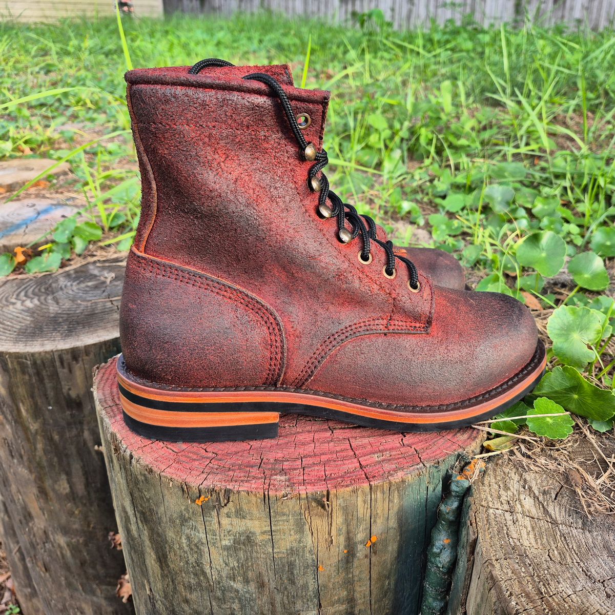 Photo by jg on October 3, 2025 of the Urban Wolf Club Axeman in Unkown Copper Roughout.