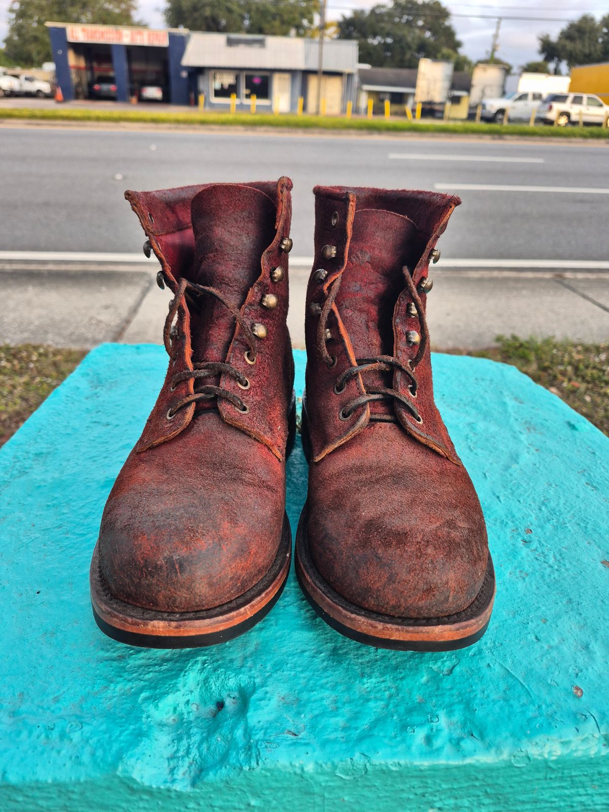 Photo by jg on December 5, 2025 of the Urban Wolf Club Axeman in Unkown Copper Roughout.