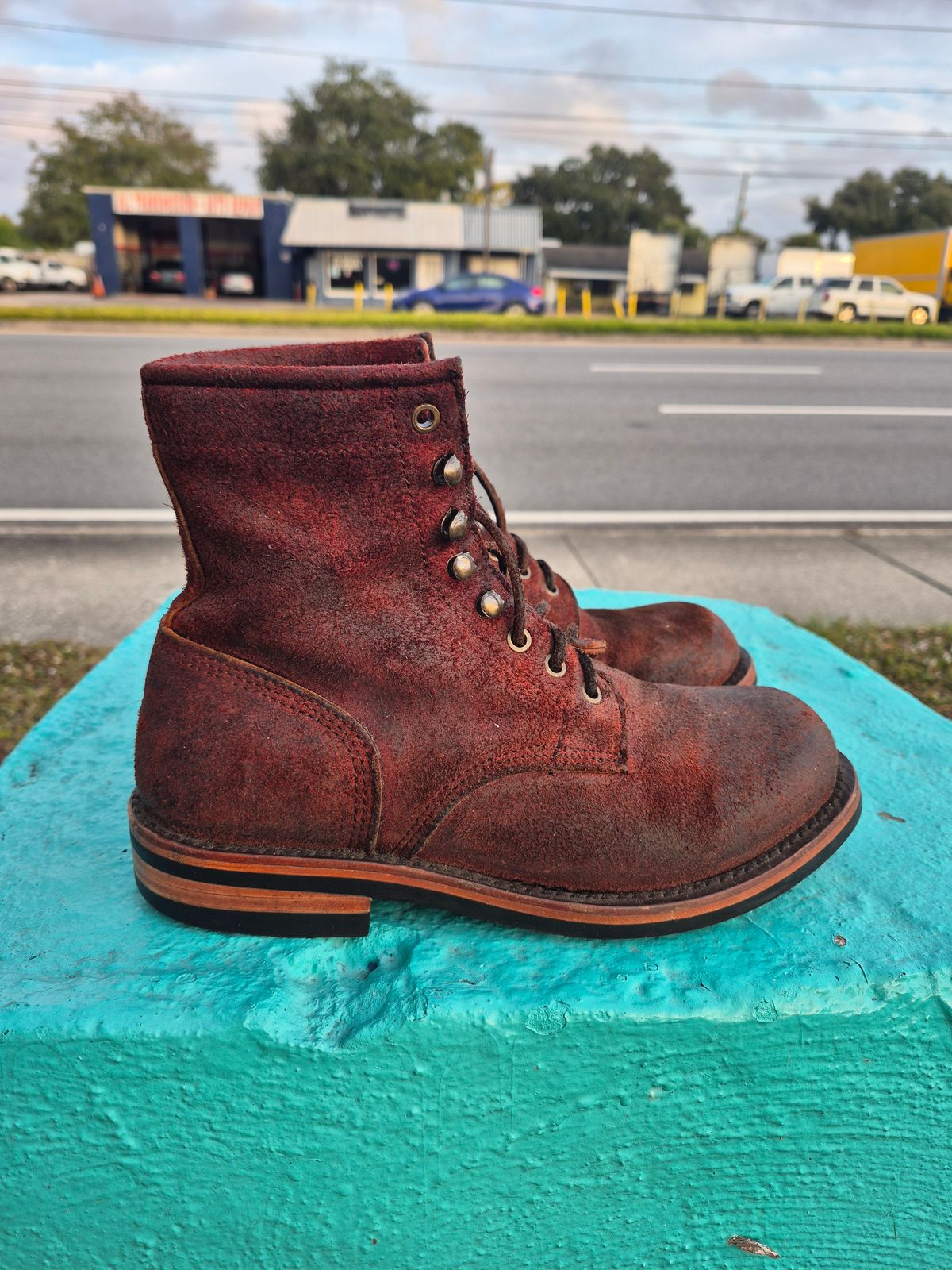 Photo by jg on December 5, 2025 of the Urban Wolf Club Axeman in Unkown Copper Roughout.