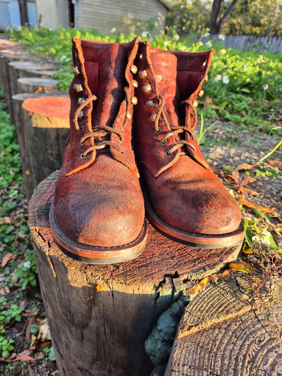 Photo by jg on January 2, 2026 of the Urban Wolf Club Axeman in Unkown Copper Roughout.