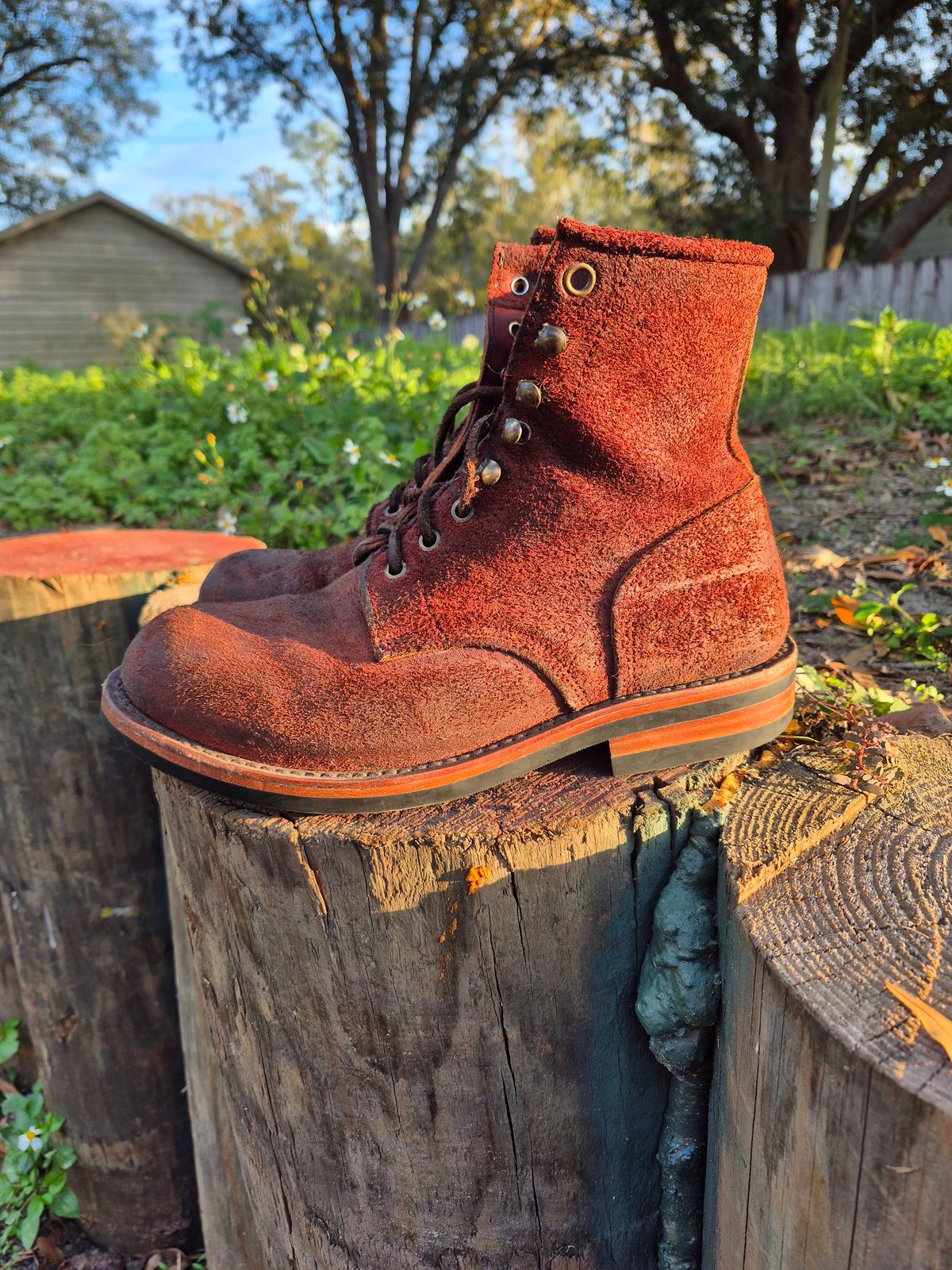 Photo by jg on January 2, 2026 of the Urban Wolf Club Axeman in Unkown Copper Roughout.