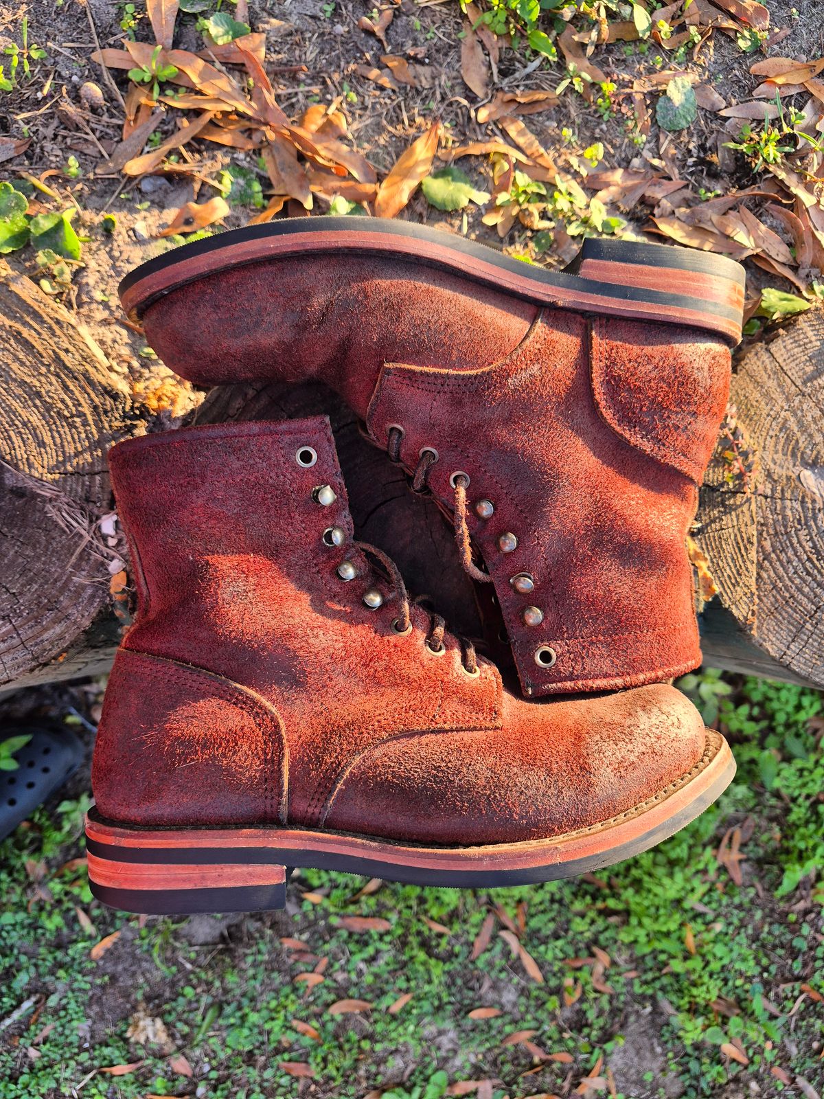 Photo by jg on January 2, 2026 of the Urban Wolf Club Axeman in Unkown Copper Roughout.