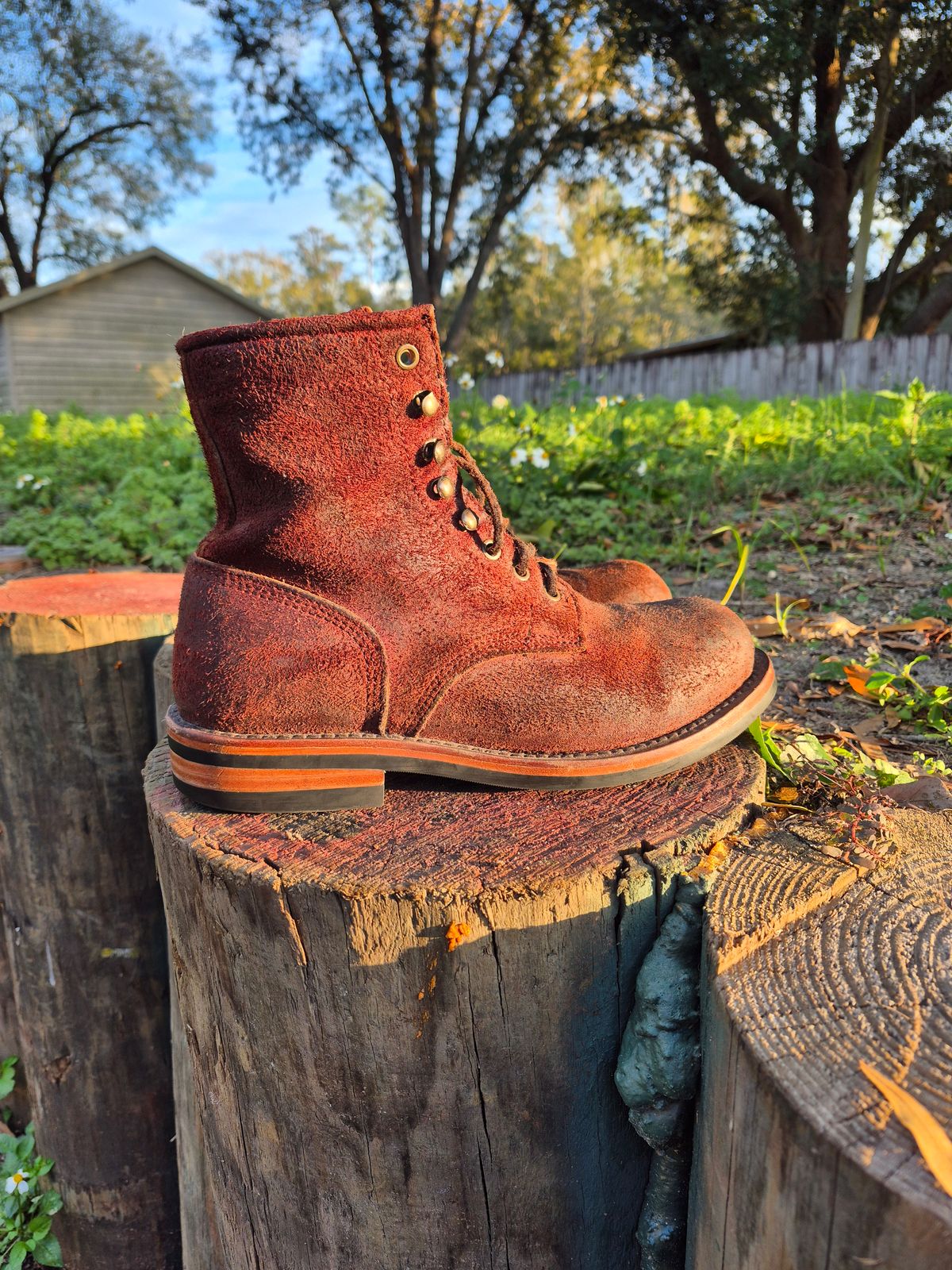 Photo by jg on January 2, 2026 of the Urban Wolf Club Axeman in Unkown Copper Roughout.