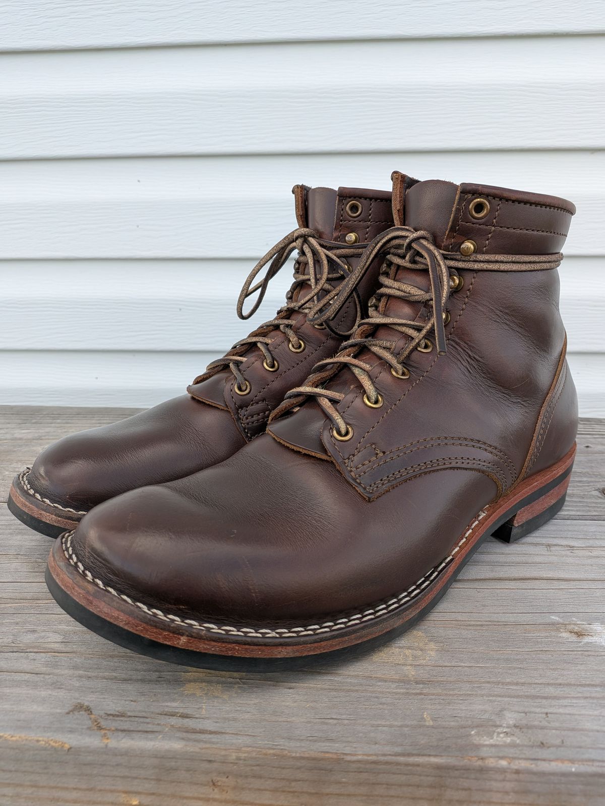 Photo by gotmoore on April 19, 2026 of the Nicks Lace Up Heritage in Horween Brown Chromexcel.