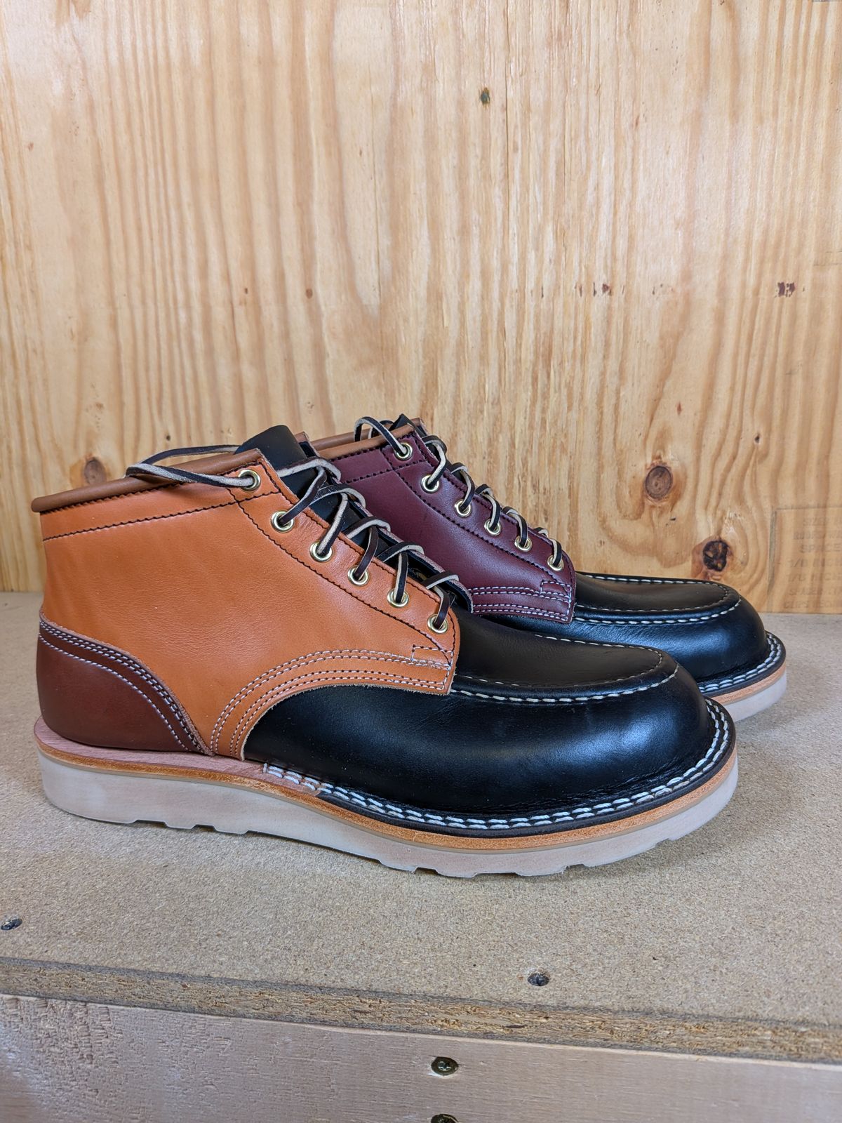 Photo by gotmoore on May 12, 2025 of the Nicks Moc Toe in Horween Black Chromexcel.