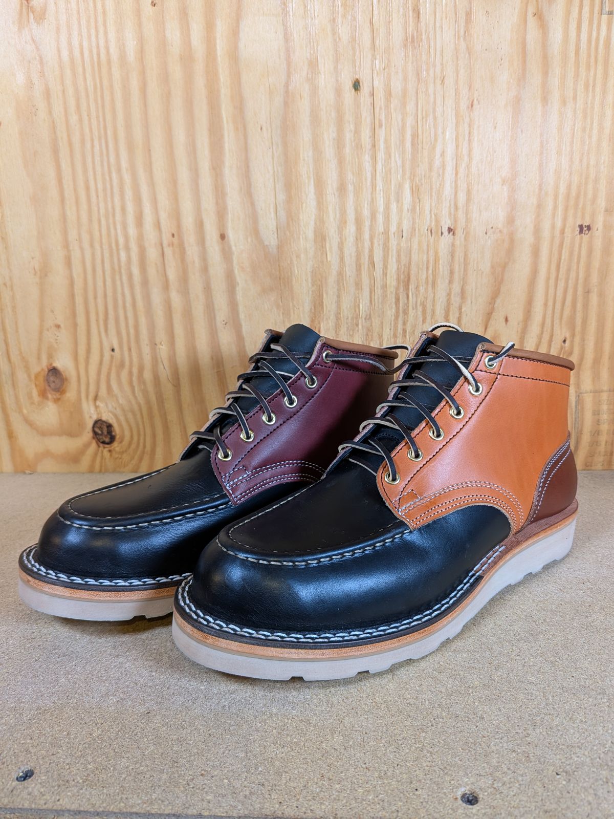 Photo by gotmoore on May 12, 2025 of the Nicks Moc Toe in Horween Black Chromexcel.