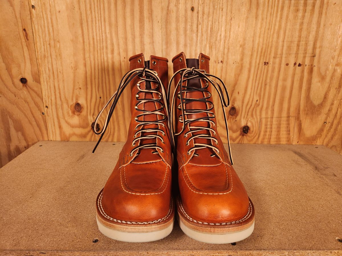 Photo by gotmoore on October 30, 2024 of the Nicks Moc Toe in Wickett & Craig Tobacco Double Stuff.