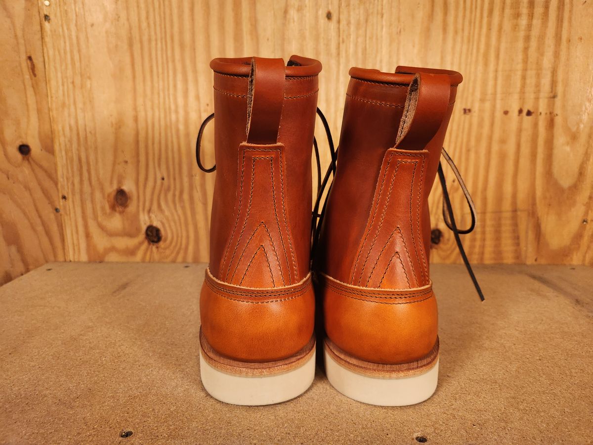 Photo by gotmoore on October 30, 2024 of the Nicks Moc Toe in Wickett & Craig Tobacco Double Stuff.