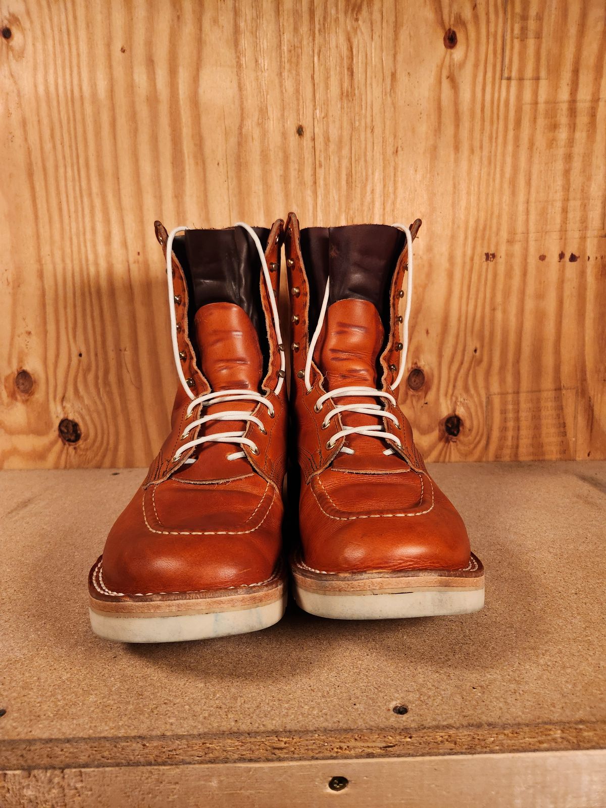 Photo by gotmoore on November 21, 2024 of the Nicks Moc Toe in Wickett & Craig Tobacco Double Stuff.