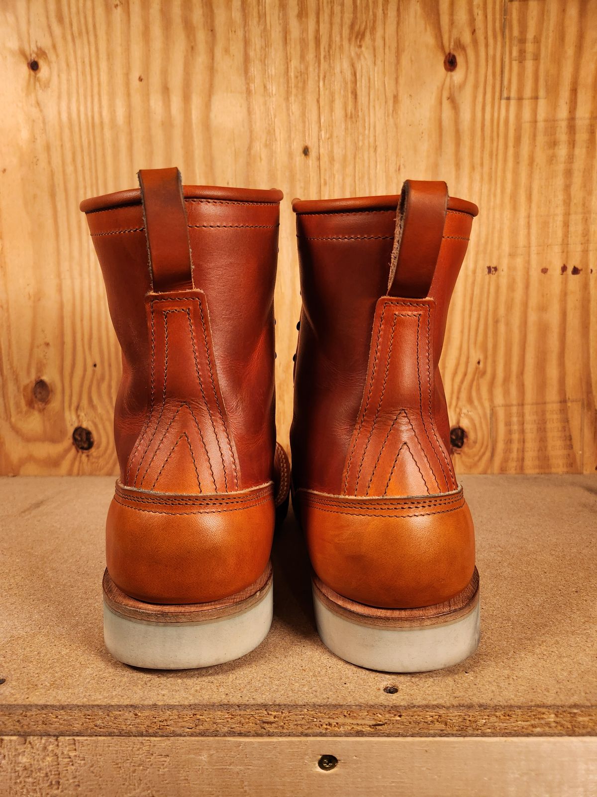 Photo by gotmoore on November 21, 2024 of the Nicks Moc Toe in Wickett & Craig Tobacco Double Stuff.