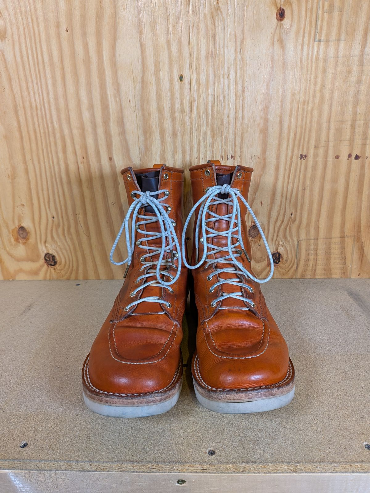 Photo by gotmoore on May 18, 2025 of the Nicks Moc Toe in Wickett & Craig Tobacco Double Stuff.