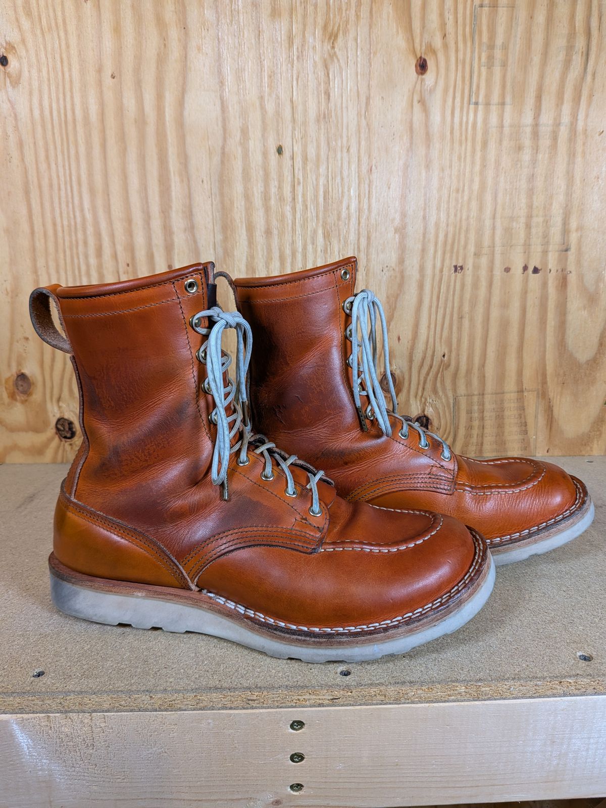 Photo by gotmoore on May 18, 2025 of the Nicks Moc Toe in Wickett & Craig Tobacco Double Stuff.
