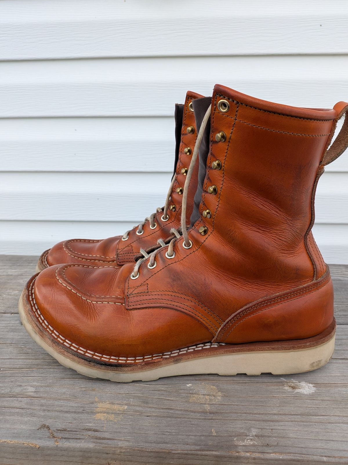 Photo by gotmoore on April 19, 2026 of the Nicks Moc Toe in Wickett & Craig Tobacco Double Stuff.