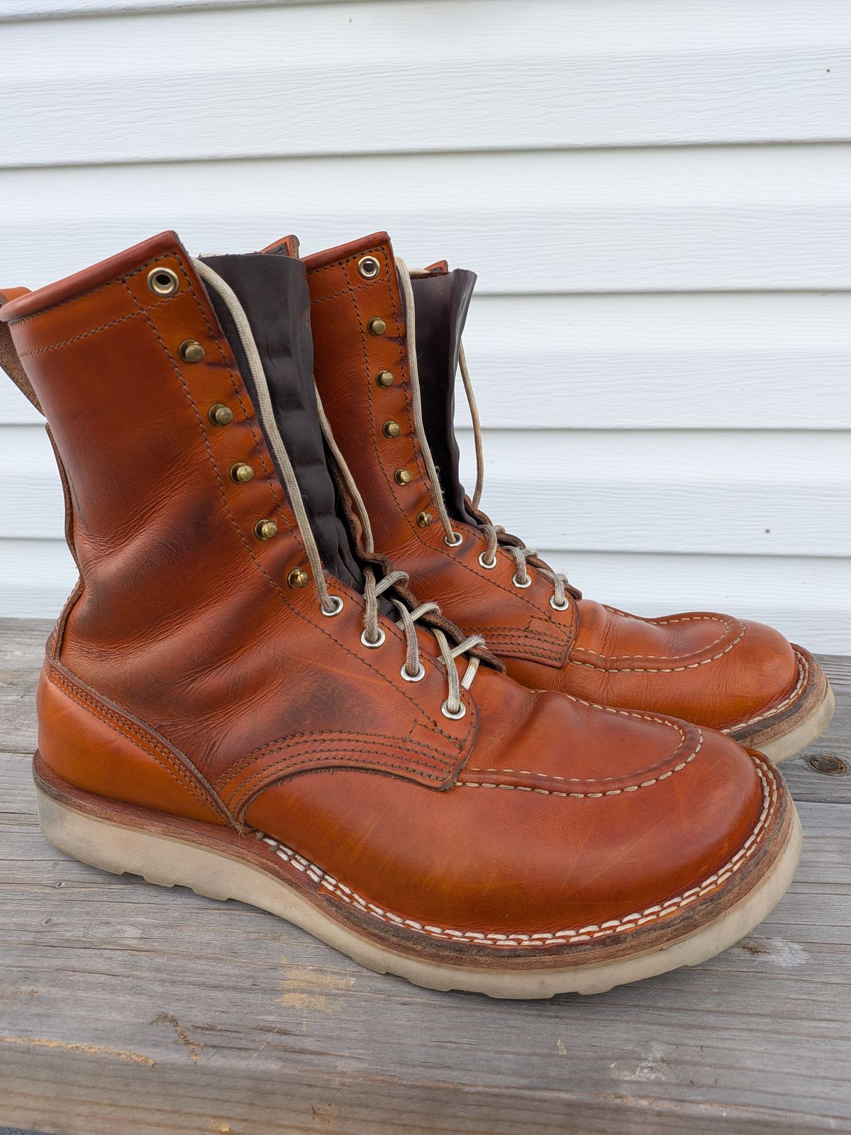 Photo by gotmoore on April 19, 2026 of the Nicks Moc Toe in Wickett & Craig Tobacco Double Stuff.