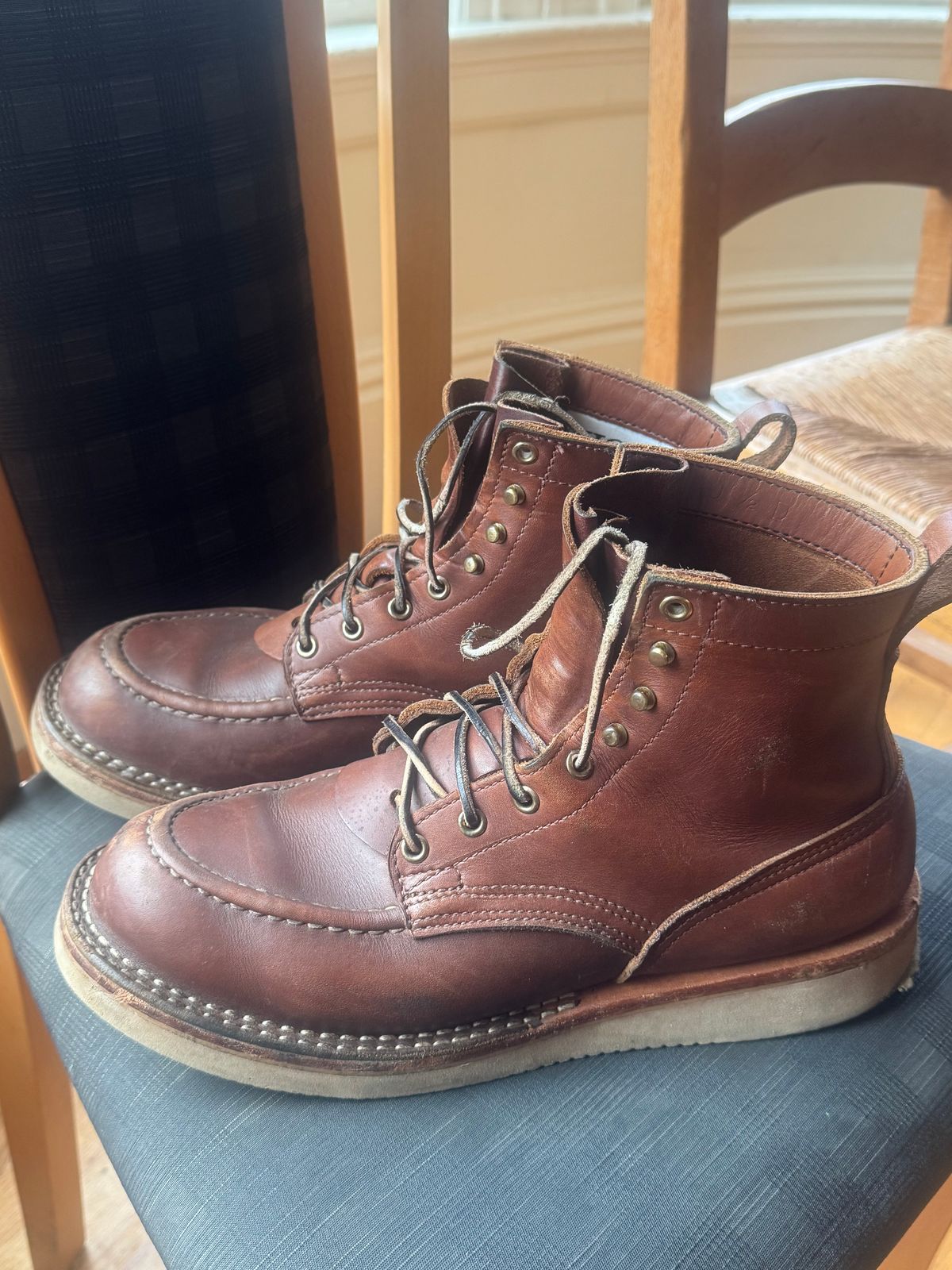 Photo by tandy on April 11, 2026 of the Nicks Moc Toe in Seidel 1964 Brown.