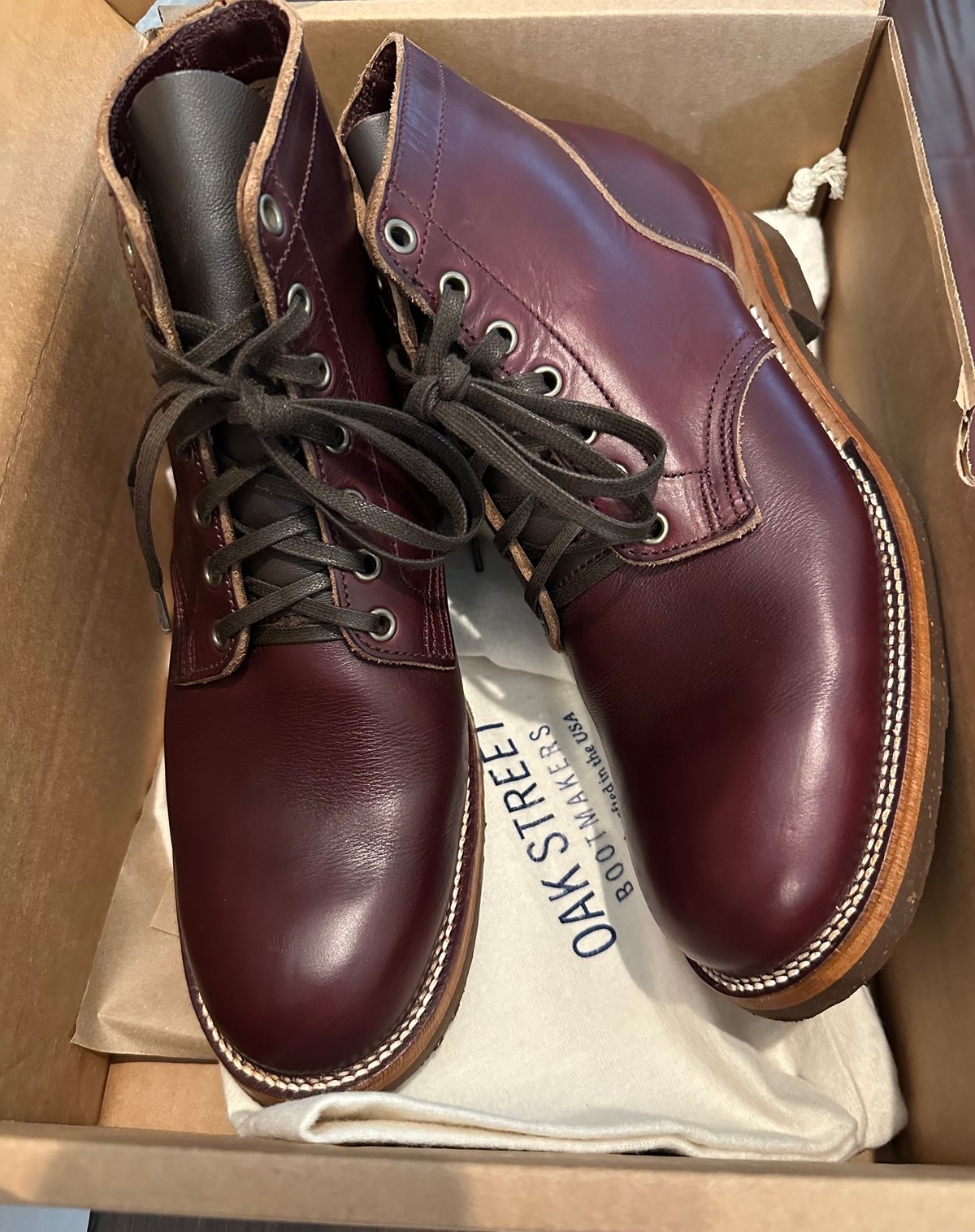 Photo by mvrk on September 17, 2025 of the Oak Street Bootmakers Storm Boot in Horween Color 8 Chromexcel.