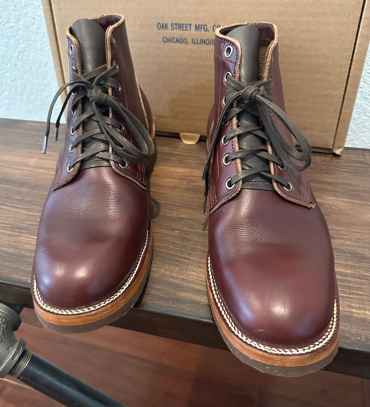 Photo by mvrk on September 17, 2025 of the Oak Street Bootmakers Storm Boot in Horween Color 8 Chromexcel.