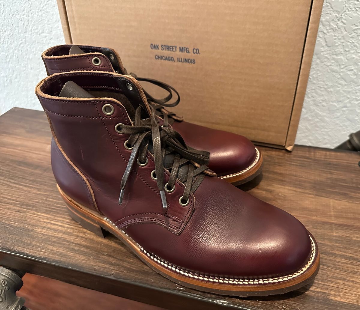 Photo by mvrk on September 17, 2025 of the Oak Street Bootmakers Storm Boot in Horween Color 8 Chromexcel.