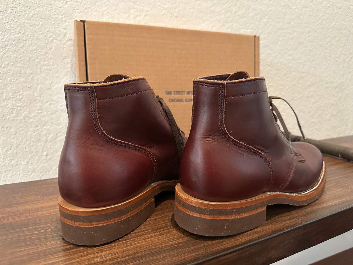 Photo by mvrk on September 17, 2025 of the Oak Street Bootmakers Storm Boot in Horween Color 8 Chromexcel.