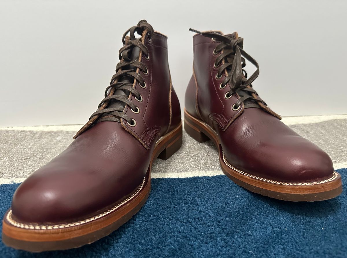 Photo by sans_cuff on October 1, 2025 of the Oak Street Bootmakers Storm Boot in Horween Color 8 Chromexcel.