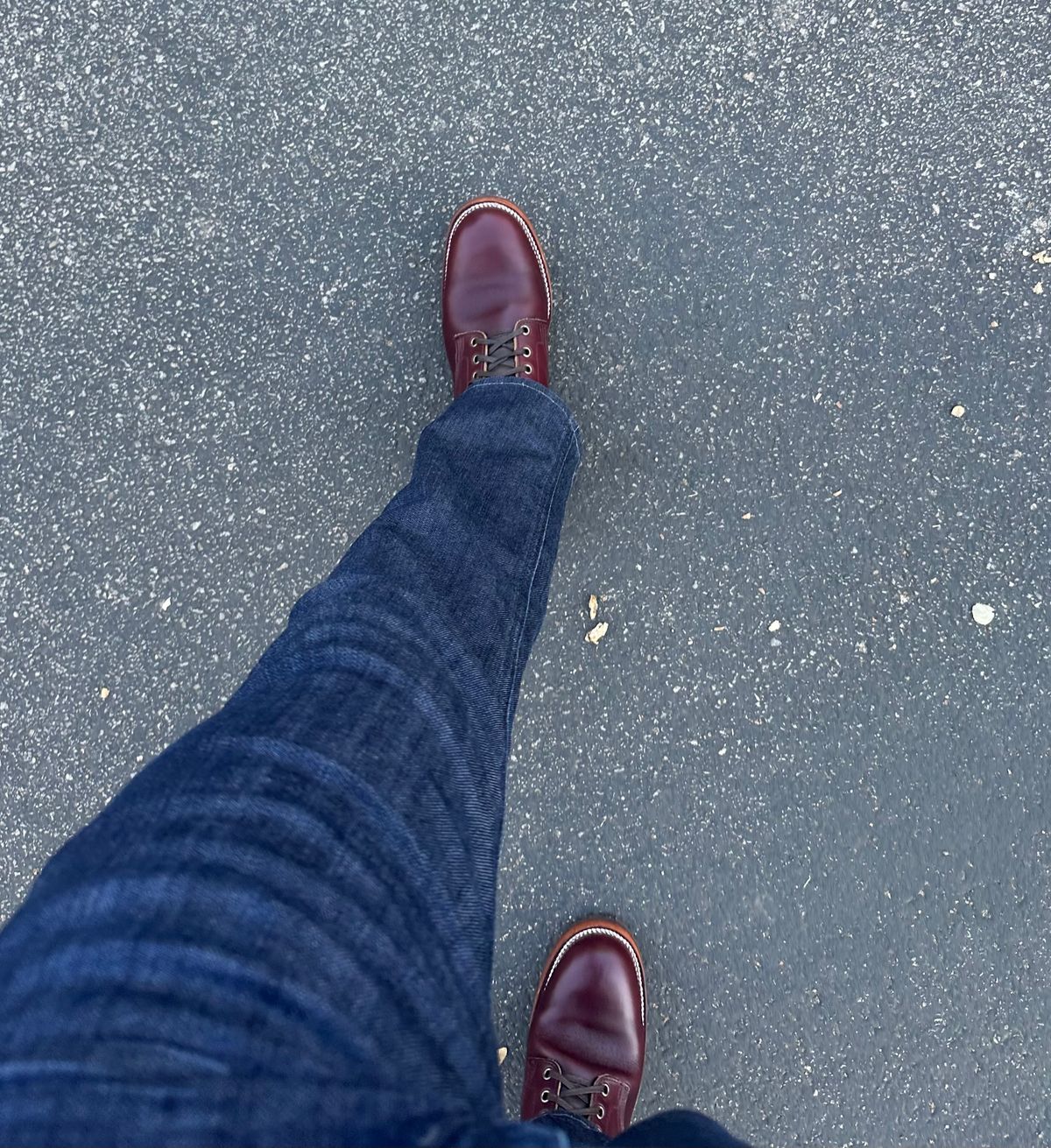 Photo by sans_cuff on October 2, 2025 of the Oak Street Bootmakers Storm Boot in Horween Color 8 Chromexcel.