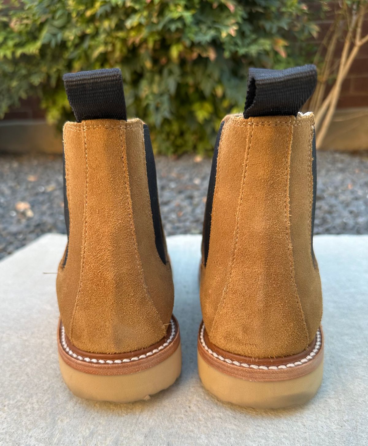 Photo by sans_cuff on October 4, 2025 of the Rhodes Footwear Work Wedge Chelsea Boot in Full Grain Suede Leather.