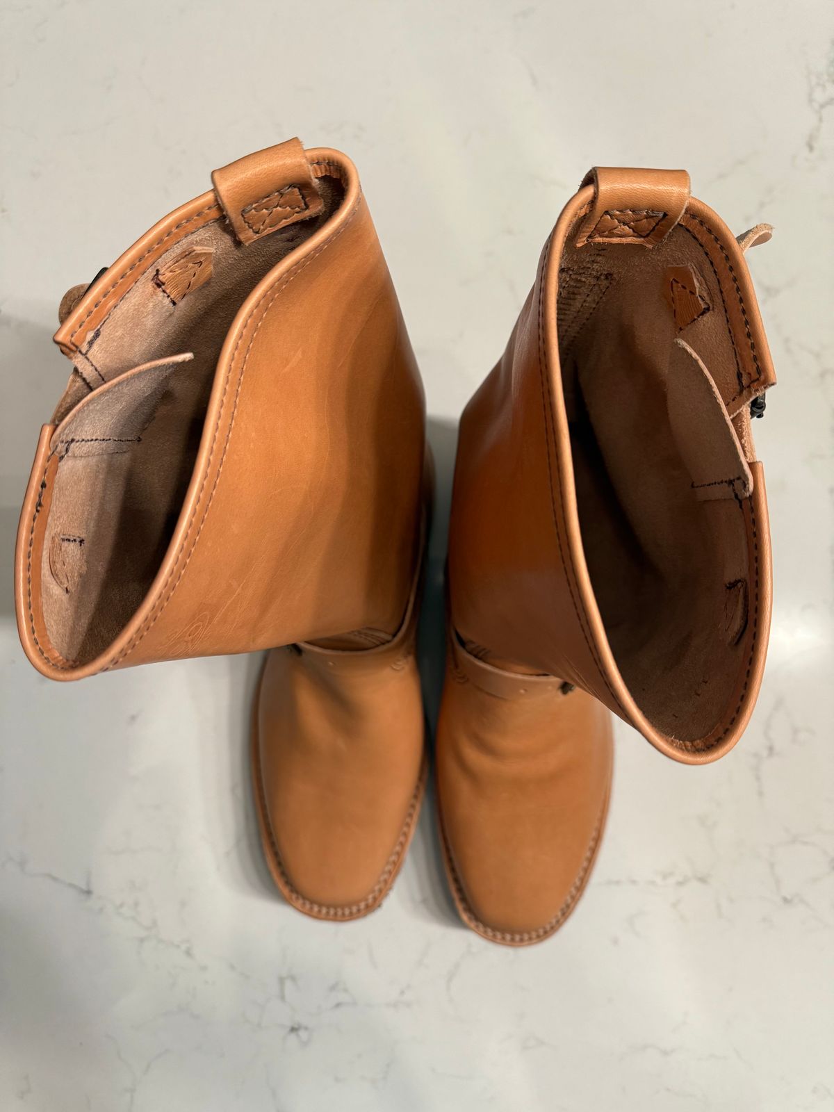 Photo by adriankgonzales on October 1, 2025 of the Wesco x S&S Van Cleef III in Unknown Natural Veg Tan.