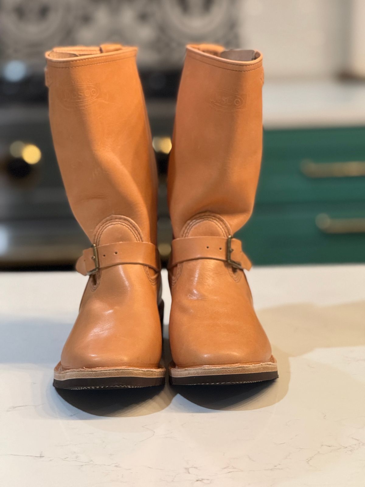 Photo by adriankgonzales on October 1, 2025 of the Wesco x S&S Van Cleef III in Unknown Natural Veg Tan.